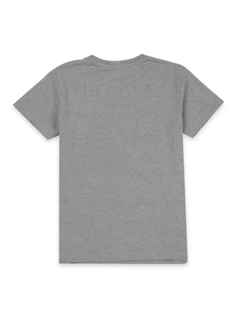 Gini & Jony Boys Grey Printed Cotton Full Sleeves T-Shirt