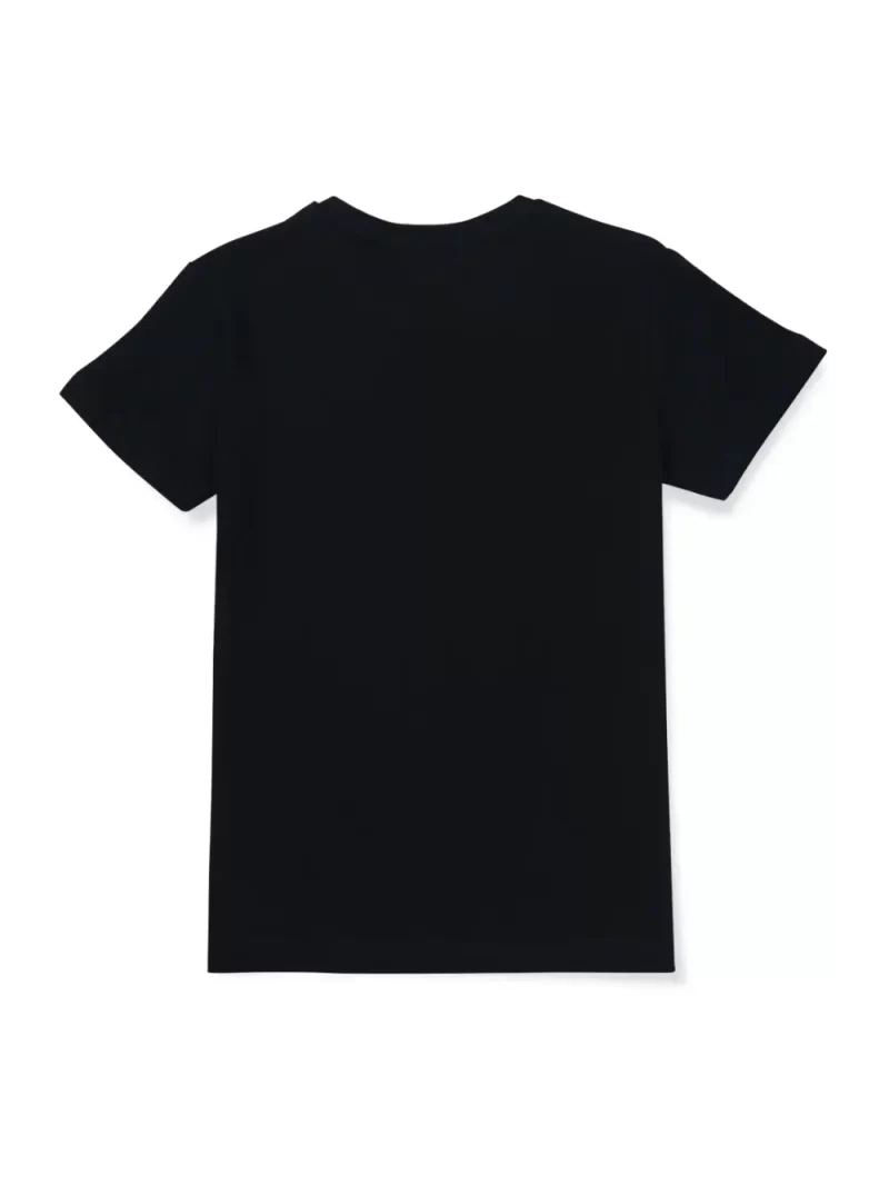 Gini & Jony Boys Black Printed Cotton T-Shirt Full Sleeves