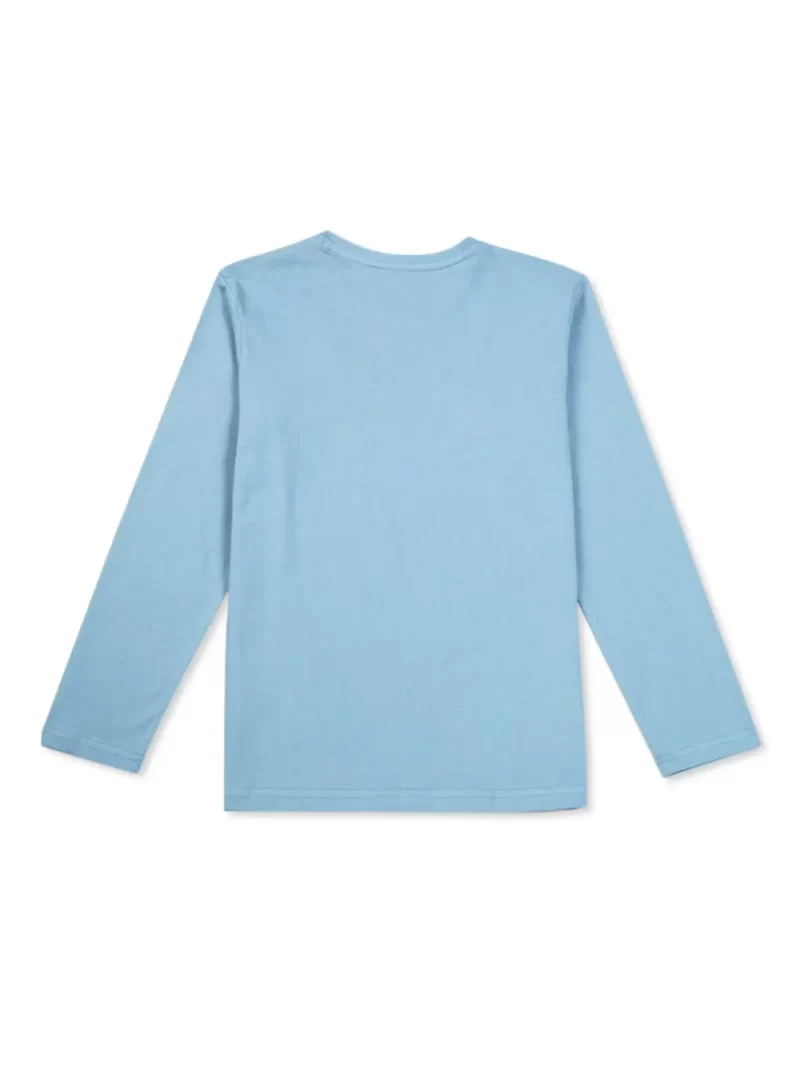 Gini And Jony Boys Blue Graphic Print Cotton T-Shirt Full Sleeves