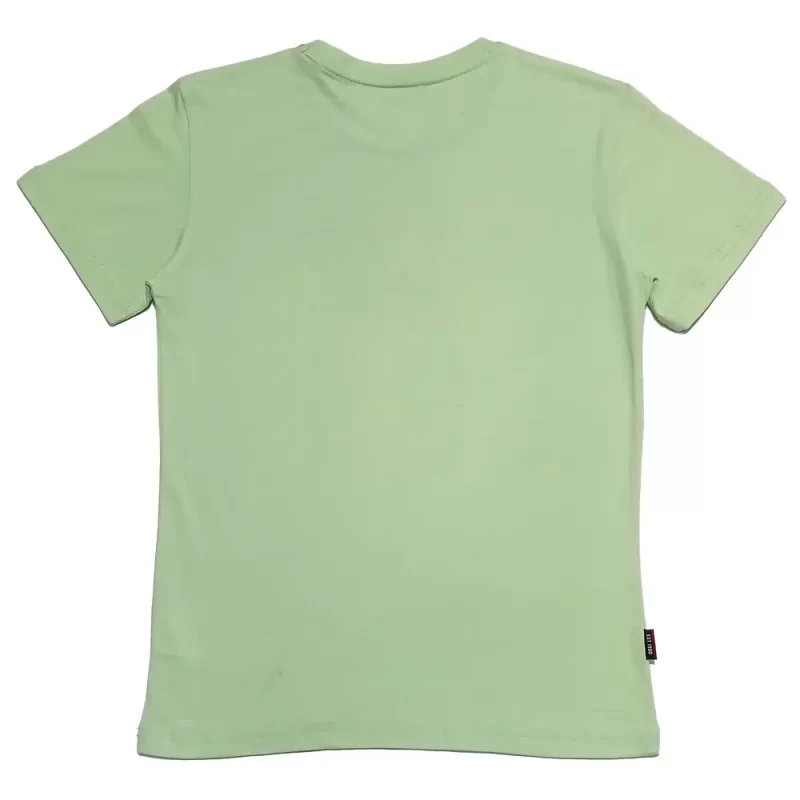 Gini And Jony Boys Green Printed Cotton T-Shirt Half Sleeves
