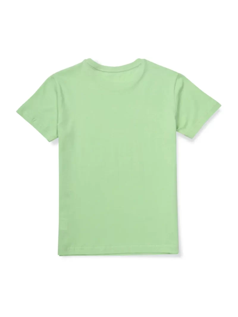 Gini And Jony Boys Green Printed Cotton T-Shirt Half Sleeves