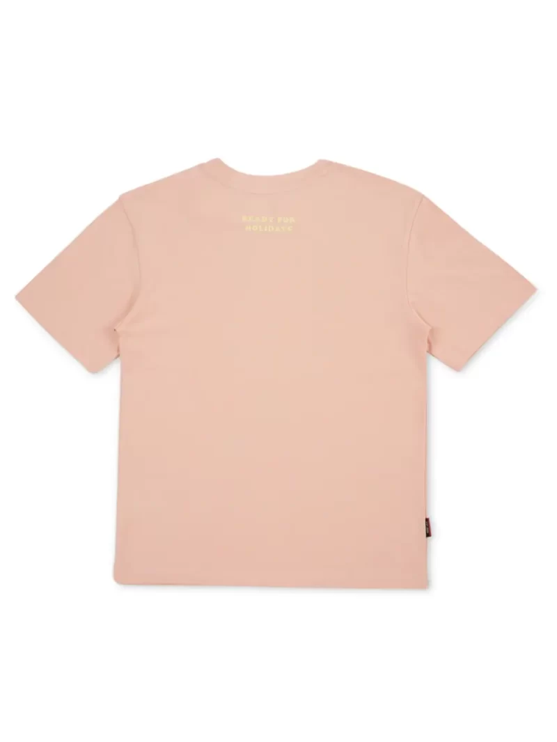 Gini & Jony Boys Pink Solid Cotton Half Sleeves T-Shirt