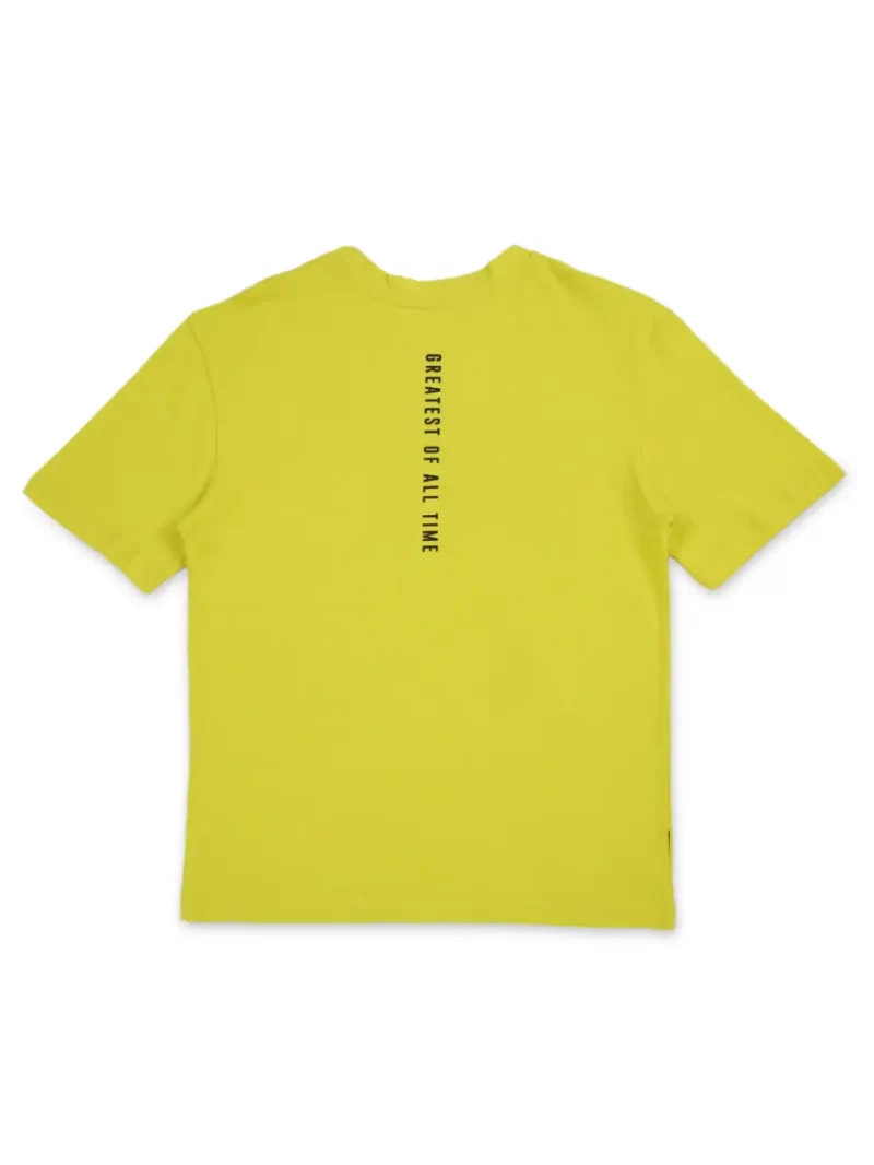 Gini & Jony Boys Yellow Solid Cotton Half Sleeves T-Shirt