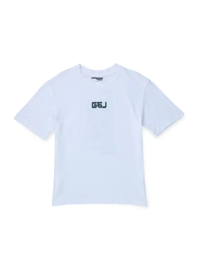 Gini & Jony Boys Blue Solid Cotton Half Sleeves T-Shirt