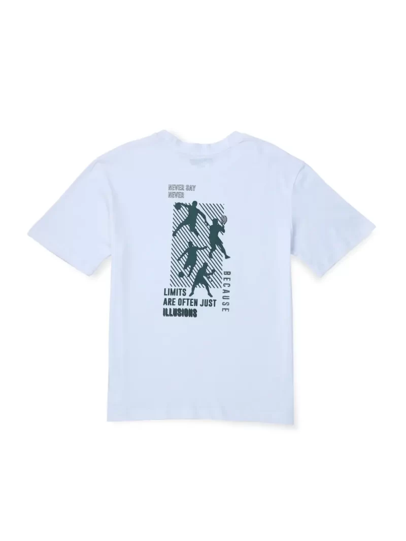 Gini & Jony Boys Blue Solid Cotton Half Sleeves T-Shirt