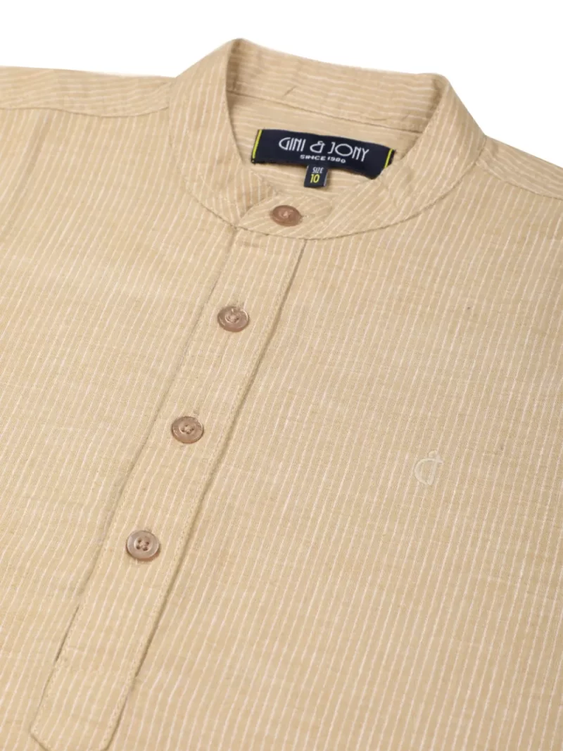 Gini And Jony Boys Solid Cotton Shirt