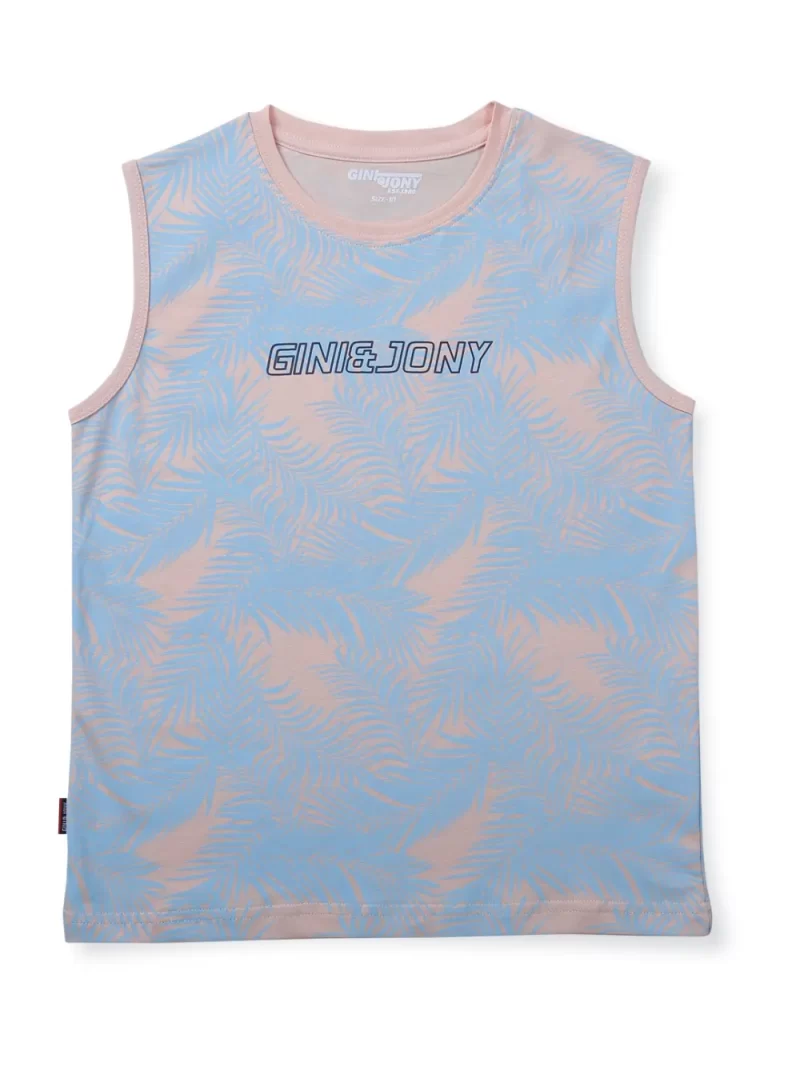 Gini & Jony 
Boys Printed Cotton Blend Regular T Shirt