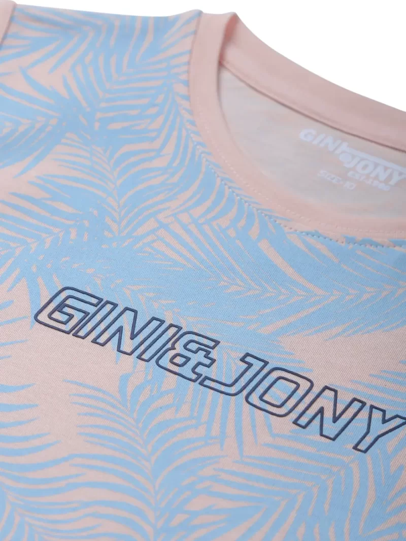 Gini & Jony 
Boys Printed Cotton Blend Regular T Shirt