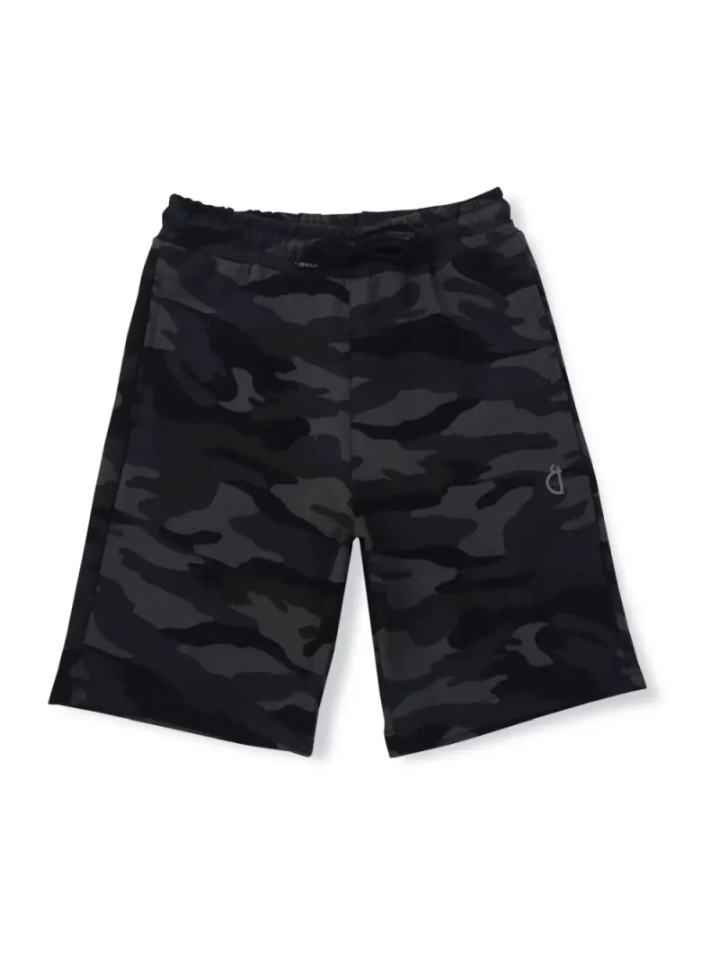 Gini & Jony Boys Grey Printed Cotton Bermuda Elasticated