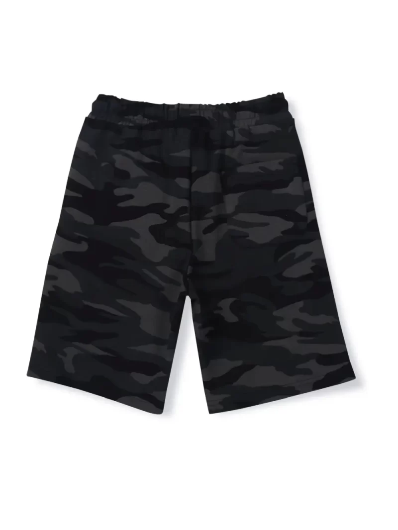 Gini & Jony Boys Grey Printed Cotton Bermuda Elasticated