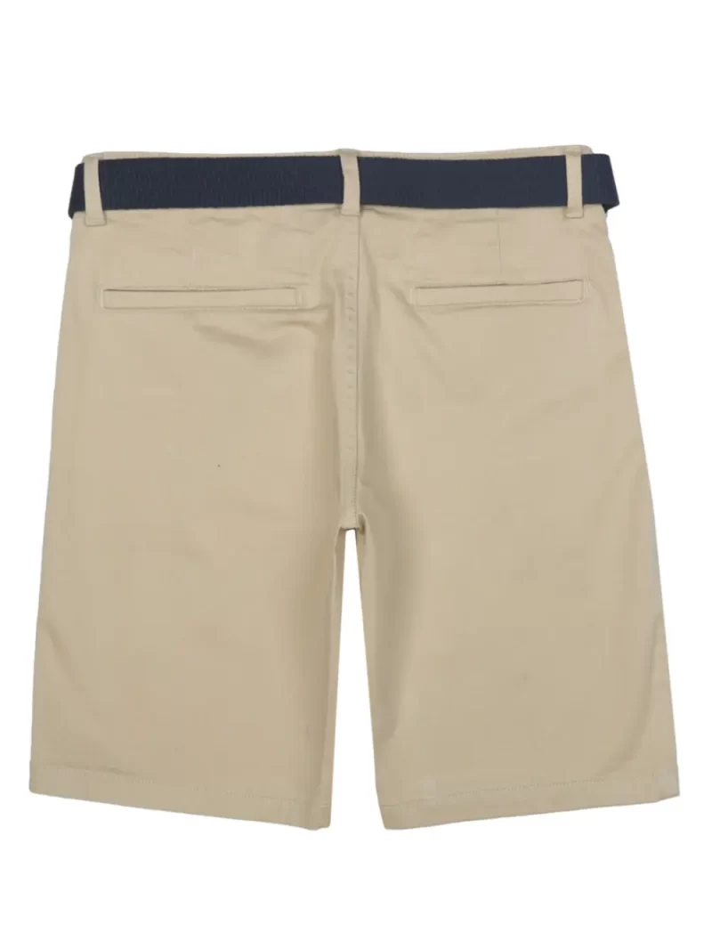 Gini And Jony Boys Beige Solid Cotton Bermuda Fixed Waist