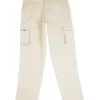 Gini And Jony Boys Beige Solid Trouser Fixed Waist