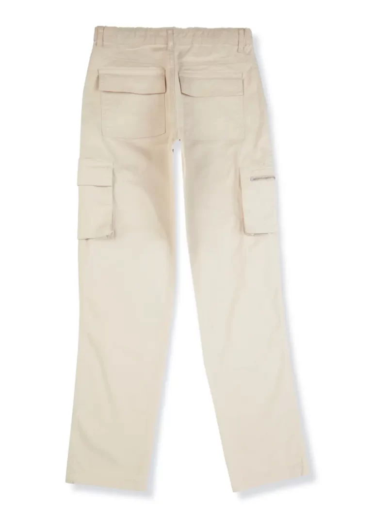 Gini And Jony Boys Beige Solid Trouser Fixed Waist