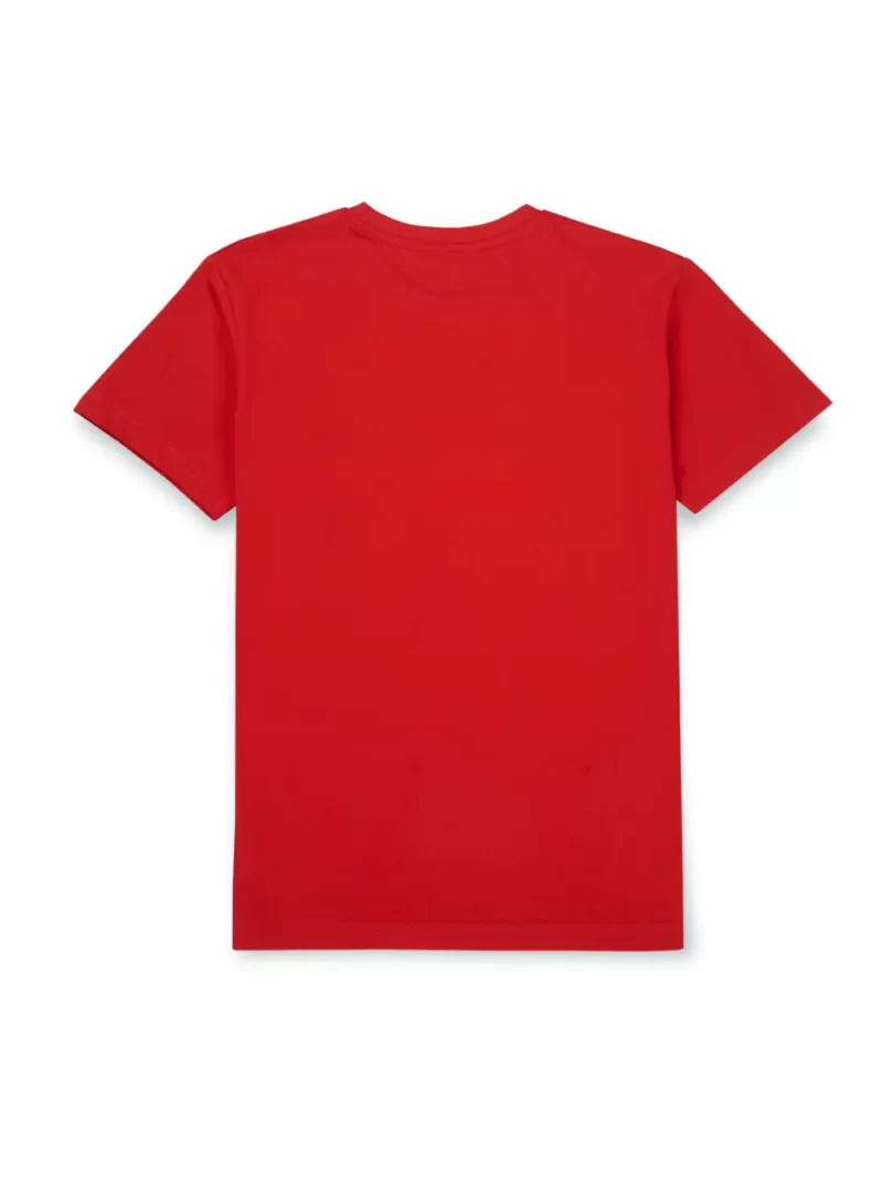 Gini & Jony Boys Red Solid Cotton Half Sleeves T-Shirt