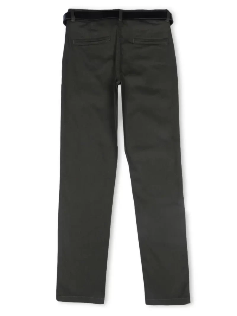 Gini & Jony Boys Blue Solid Cotton Fixed Waist Trouser