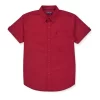Gini & Jony Boys Red Solid Cotton Half Sleeves Shirt