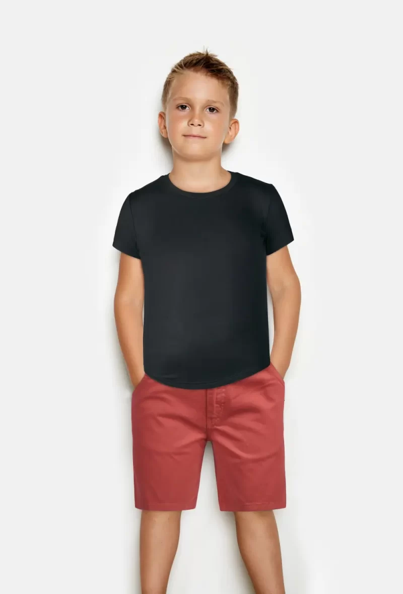 Gini And Jony Boys Pink Solid Cotton Shorts Fixed Waist