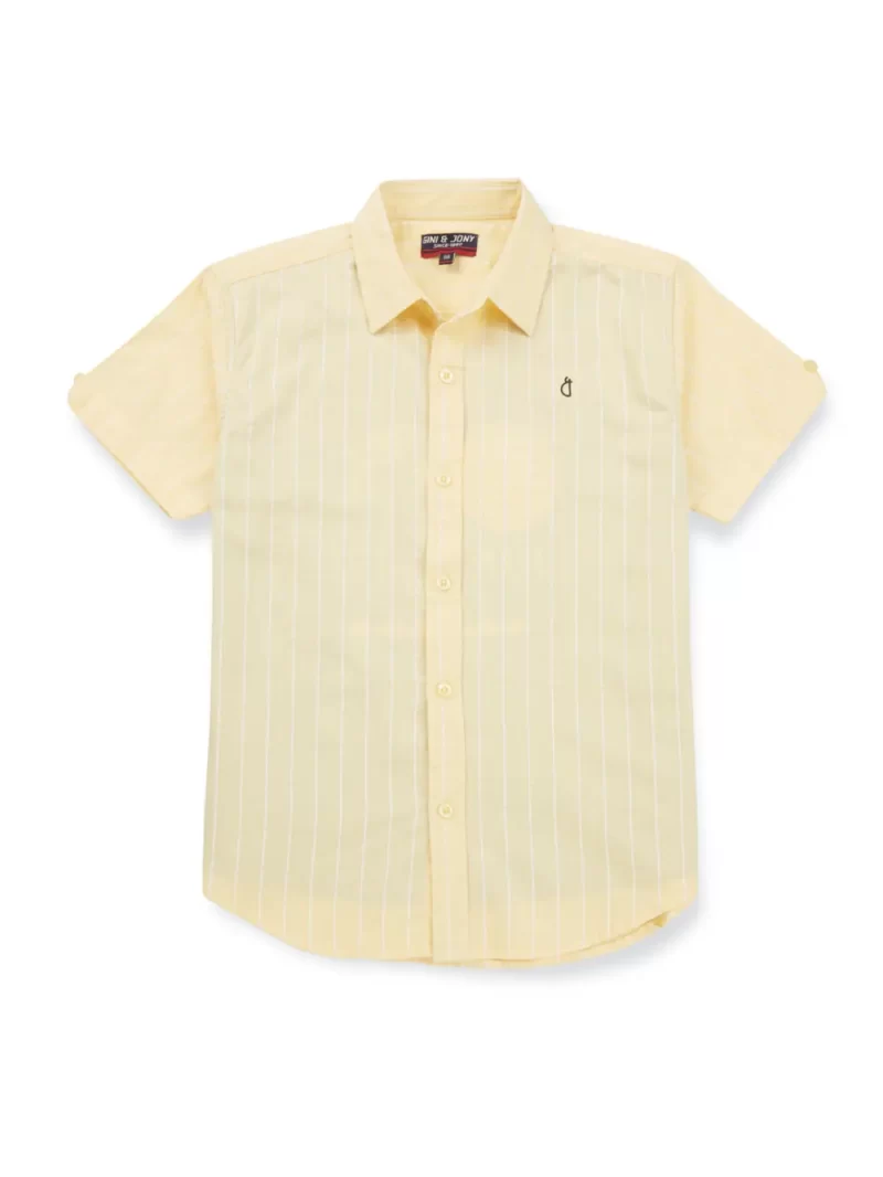 Gini And Jony Boys Solid Cotton Shirt