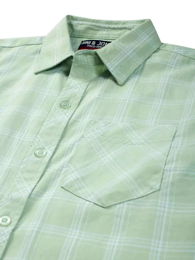 Gini & Jony Boys Pink Checks Cotton Full Sleeves Shirt
