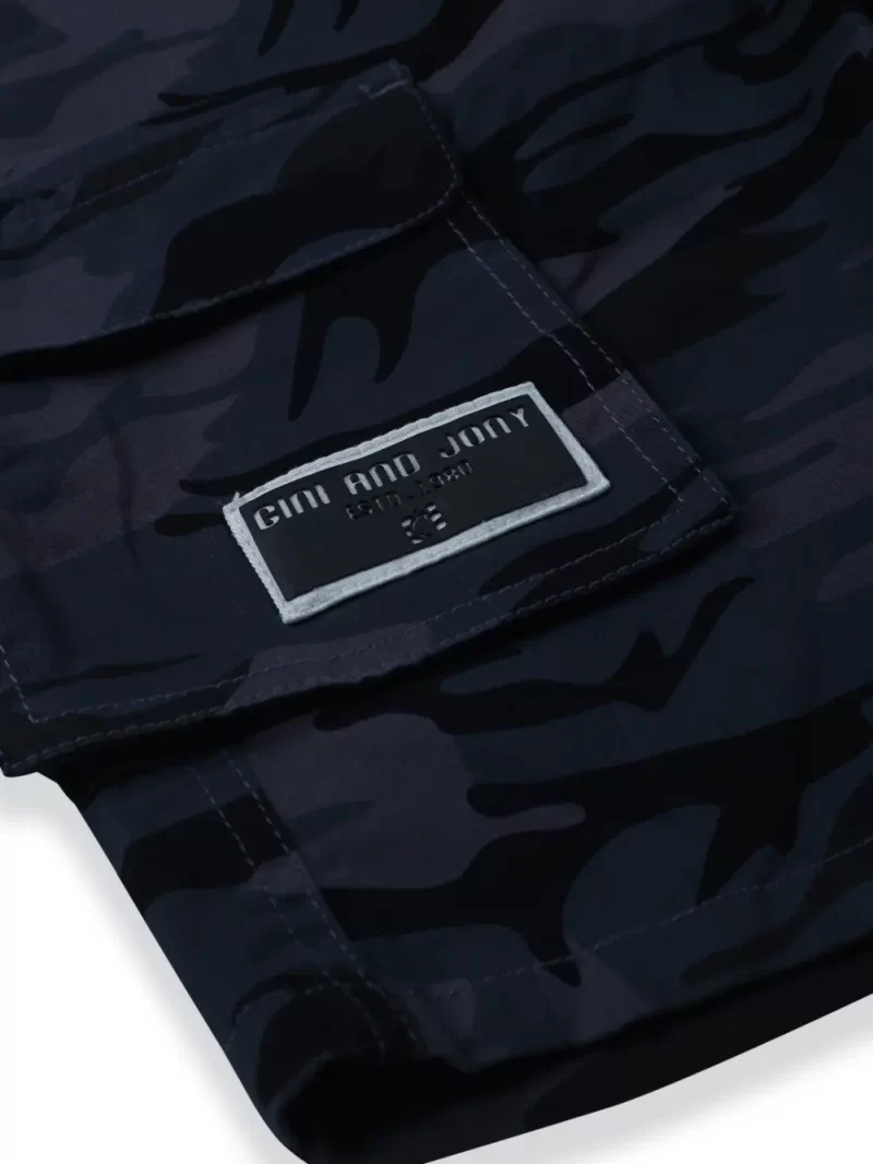 Gini & Jony Boys Navy Blue Graphic Print Bermuda