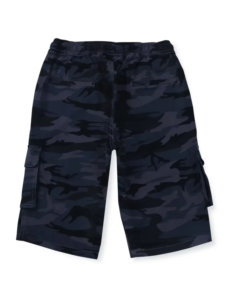 Gini & Jony Boys Olive Printed Cotton Bermuda Elasticated