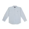 Gini & Jony Boys Blue Solid Cotton Full Sleeves Shirt