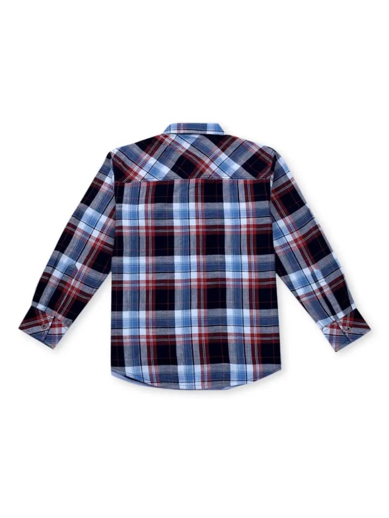 Gini & Jony Boys Blue Checks Cotton Twill Full Sleeves Shirt