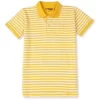 Gini & Jony Boys Yellow Printed Knitted Half Sleeves Polo T-Shirt