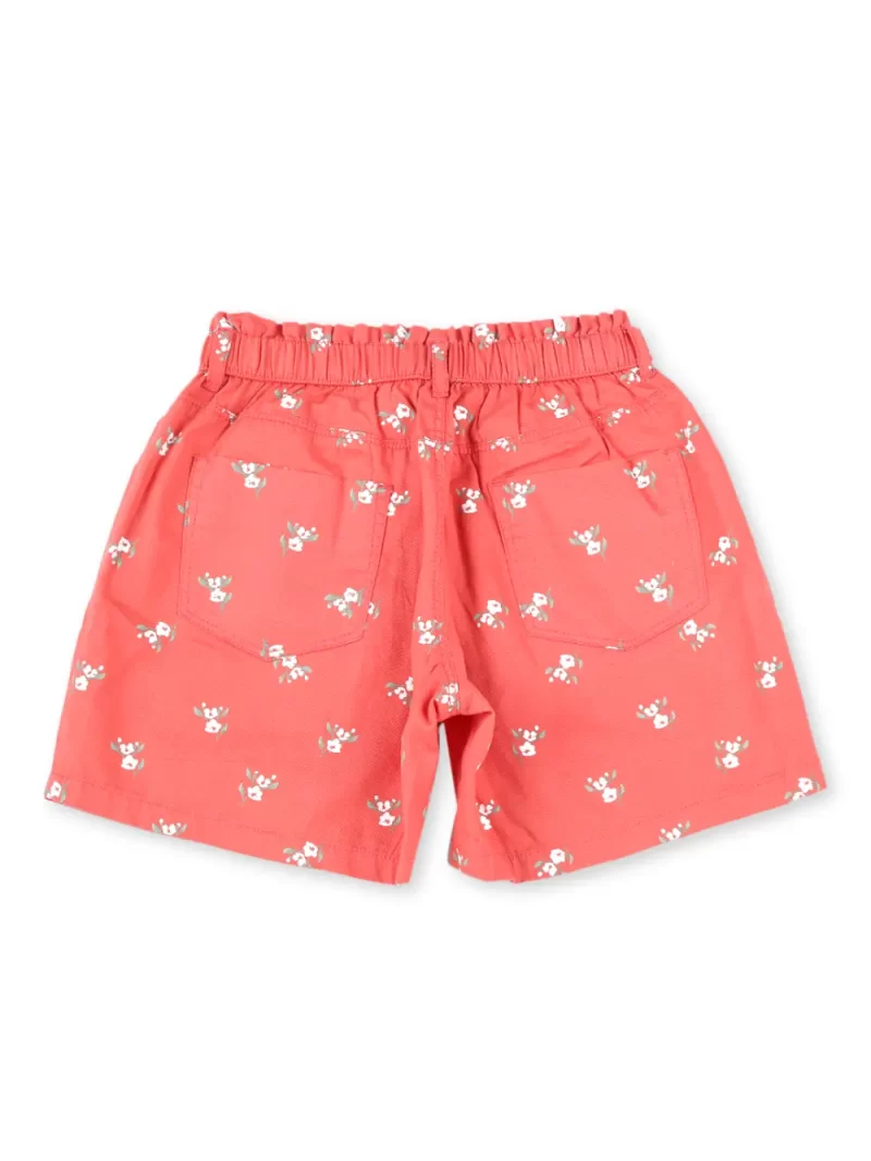 Gini And Jony Girls Yellow Printed Cotton Shorts Elasticated