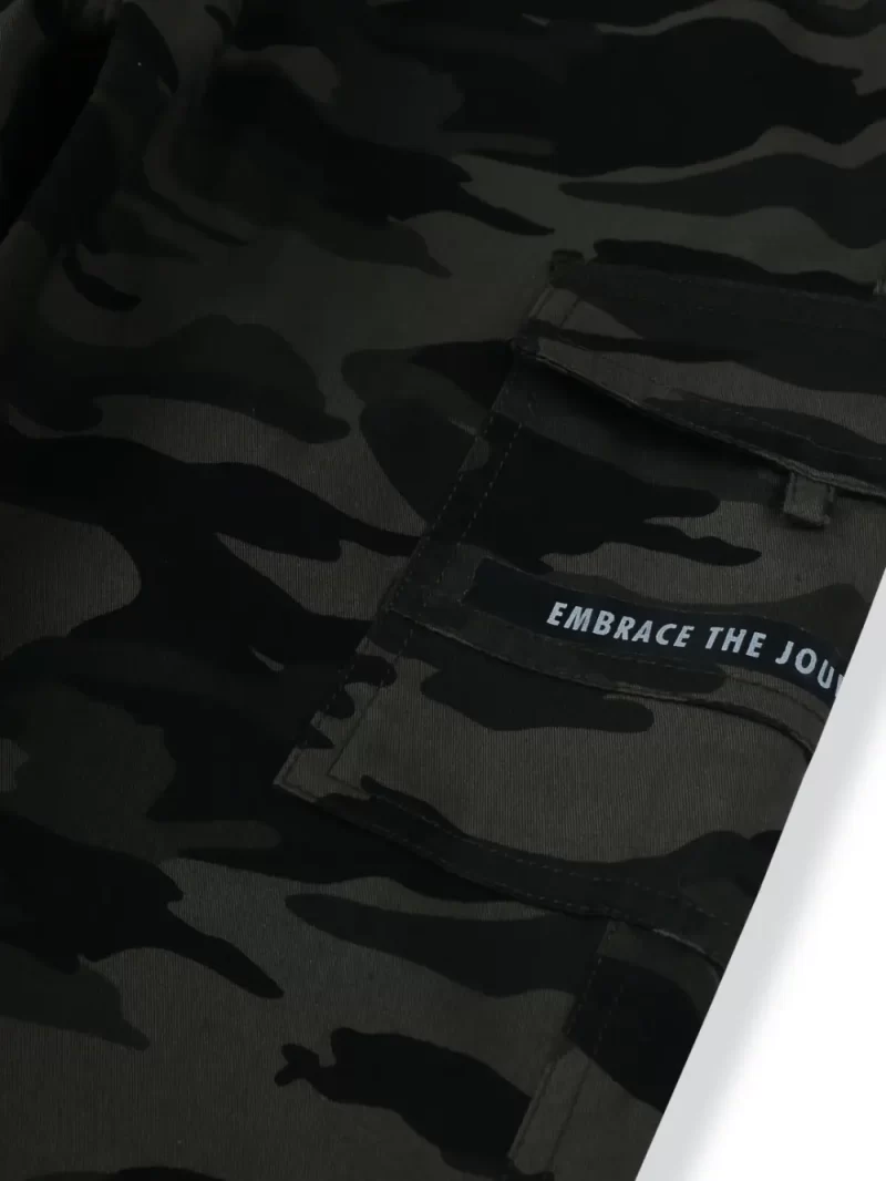 Gini & Jony Boys Black Printed Cotton Elasticated Trouser