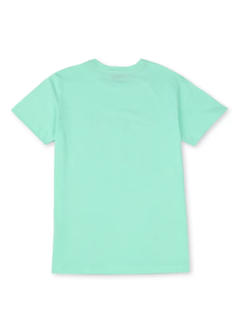 Gini & Jony Boys Blue Solid Cotton Half Sleeves T-Shirt