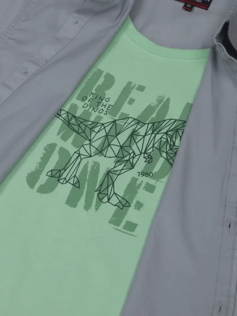 Gini & Jony 
Boys Regular Fit Solid Spread Collar Casual Shirt