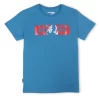 Gini And Jony Boys Blue Printed Cotton Half Sleeves T-Shirt