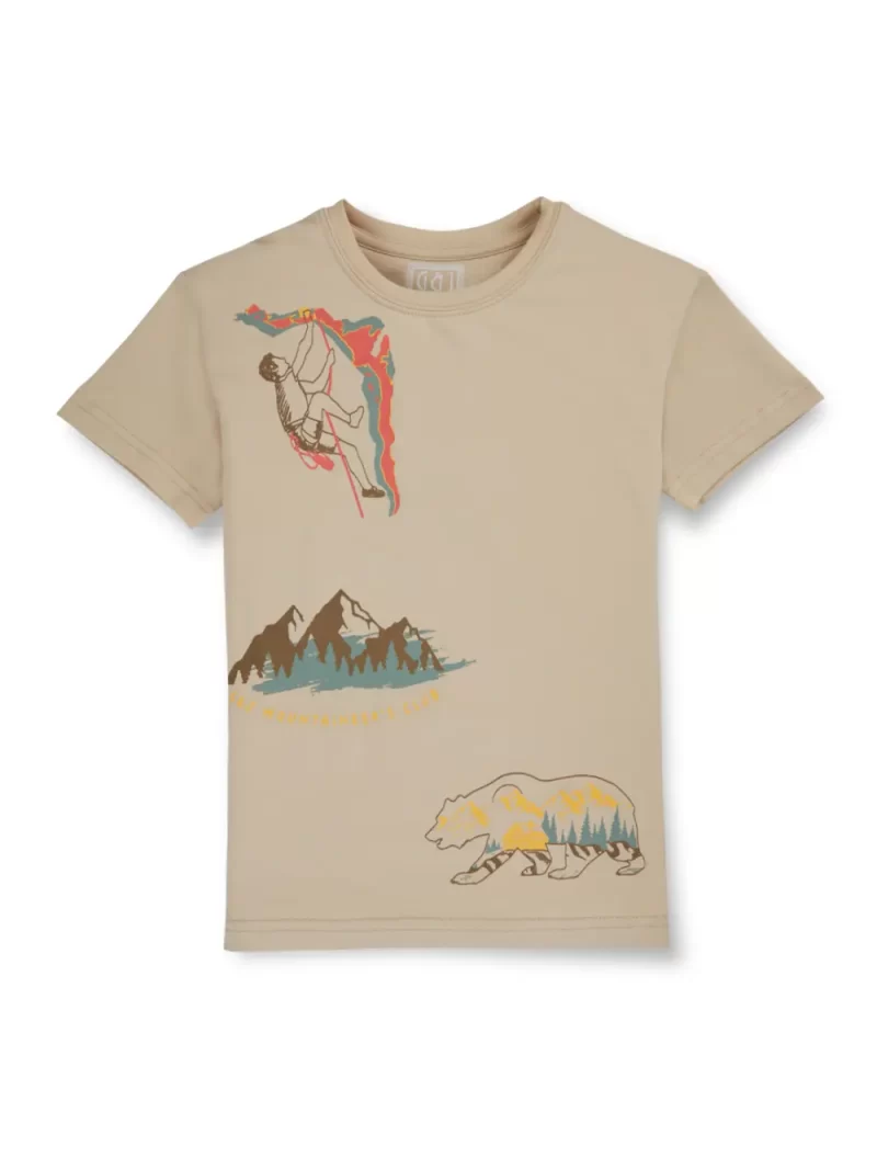 Gini And Jony Boys Brown Solid Cotton Half Sleeves T-Shirt
