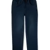 Gini & Jony Boys Blue Solid Denim Elasticated Jeans