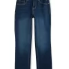 Gini & Jony Boys Navy Blue Solid Denim Fixed Waist Jeans