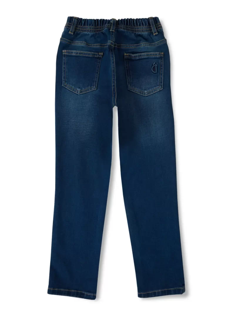 Gini & Jony Boys Blue Washed Denim Elasticated Jeans