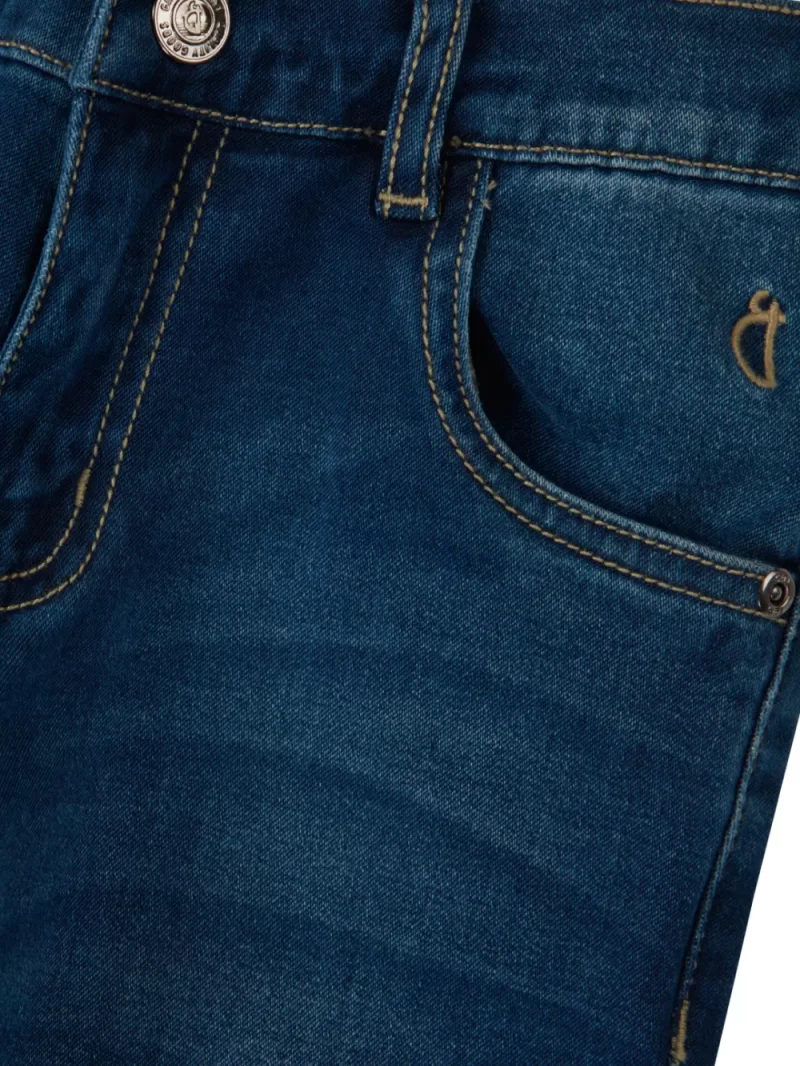 Gini & Jony Boys Blue Washed Denim Elasticated Jeans