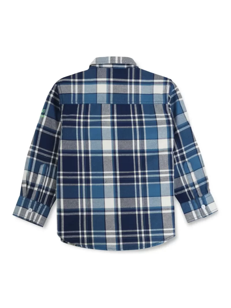 Gini & Jony Boys Blue Checks Cotton Shirt