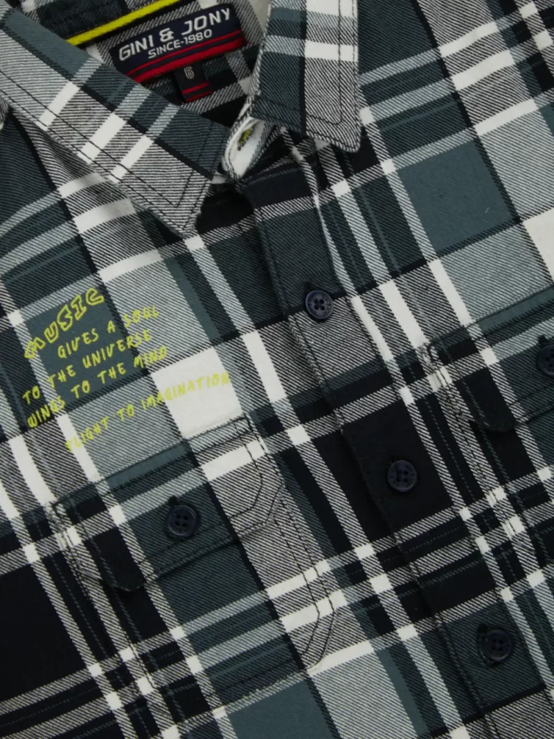 Gini & Jony Boys Multicolor Checks Cotton Full Sleeves Shirt