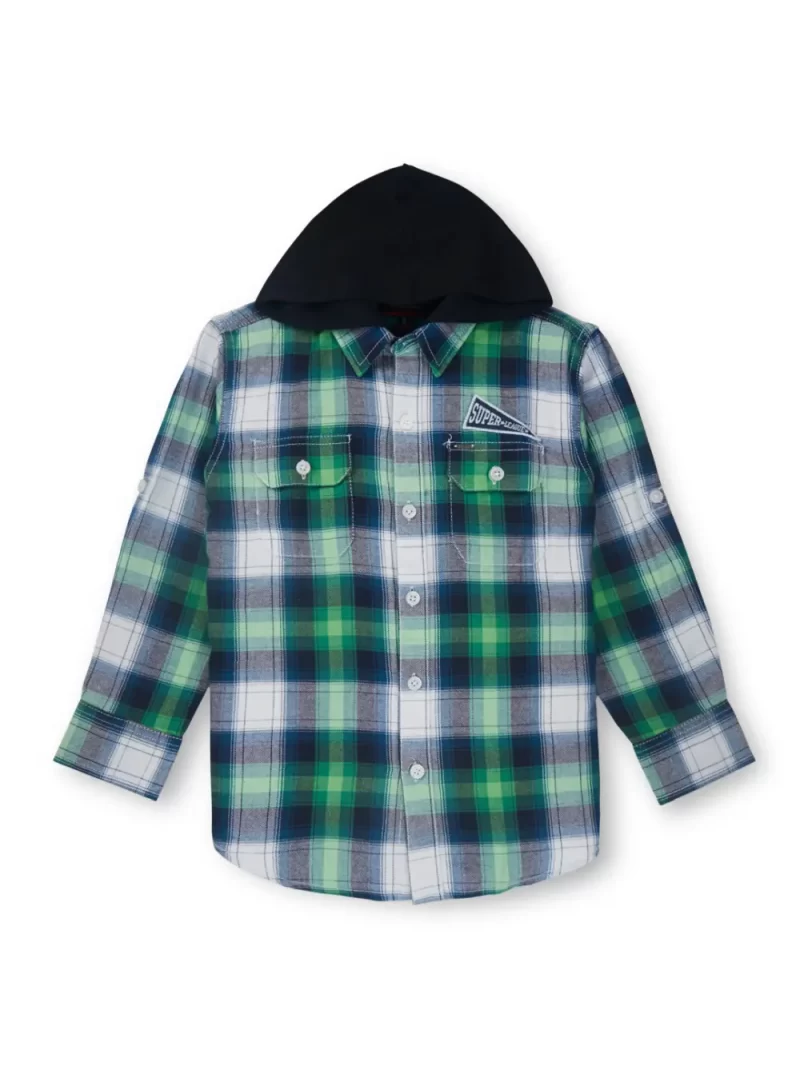 Gini And Jony Boys Yellow Checkered Woven Full Sleeves Shirt