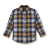 Gini And Jony Boys Yellow Checkered Woven Full Sleeves Shirt