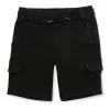 Gini And Jony Boys Black Solid Denim Bermuda Elasticated