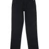 Gini And Jony Boys Black Solid Cotton Fixed Waist Trouser