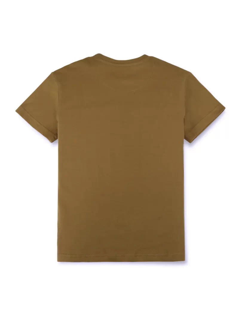 Gini And Jony Boys Brown Solid Cotton Half Sleeves T-Shirt