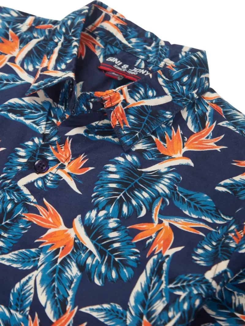 Gini And Jony Boys Solid Cotton Shirt