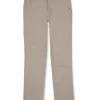 Gini And Jony Boys Beige Solid Cotton Trouser Fixed Waist