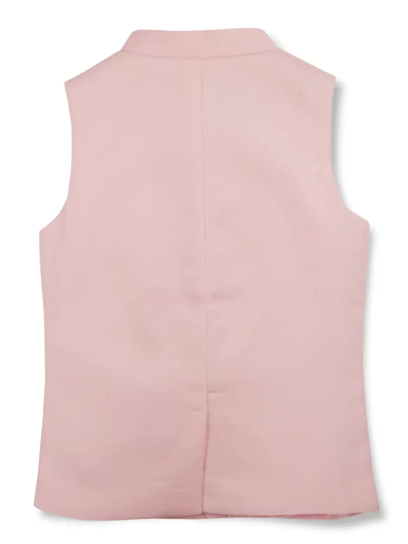 Boys Pink Solid Cotton Modi Jacket