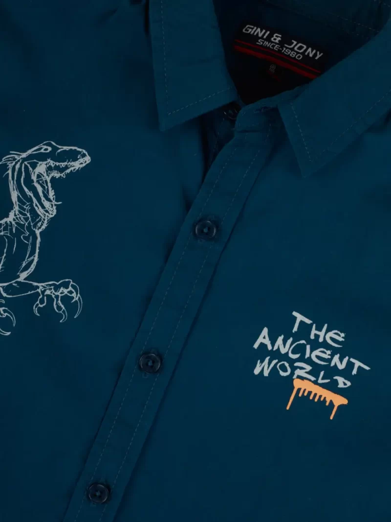 Gini And Jony Boys Solid Cotton Shirt