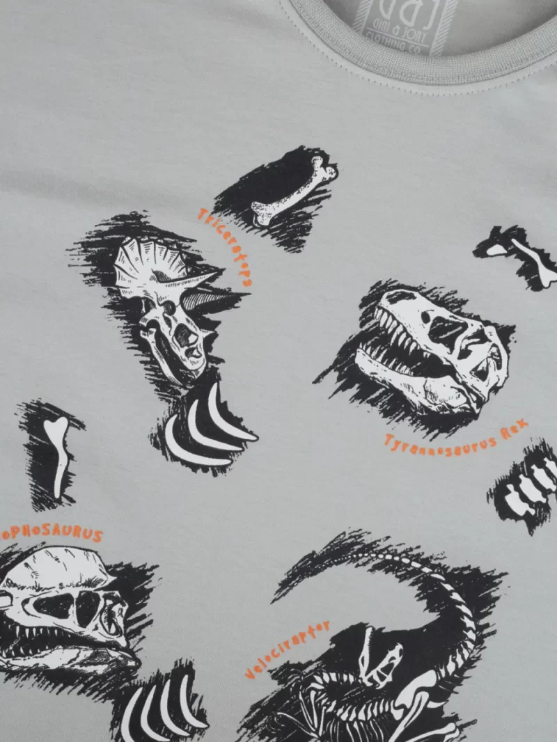 Gini & Jony Boys' Blue T-Shirt Knitshand-Wash Regular Fit